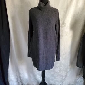 Halogen Heather Grey Ribbed Sweater Dress Size Med